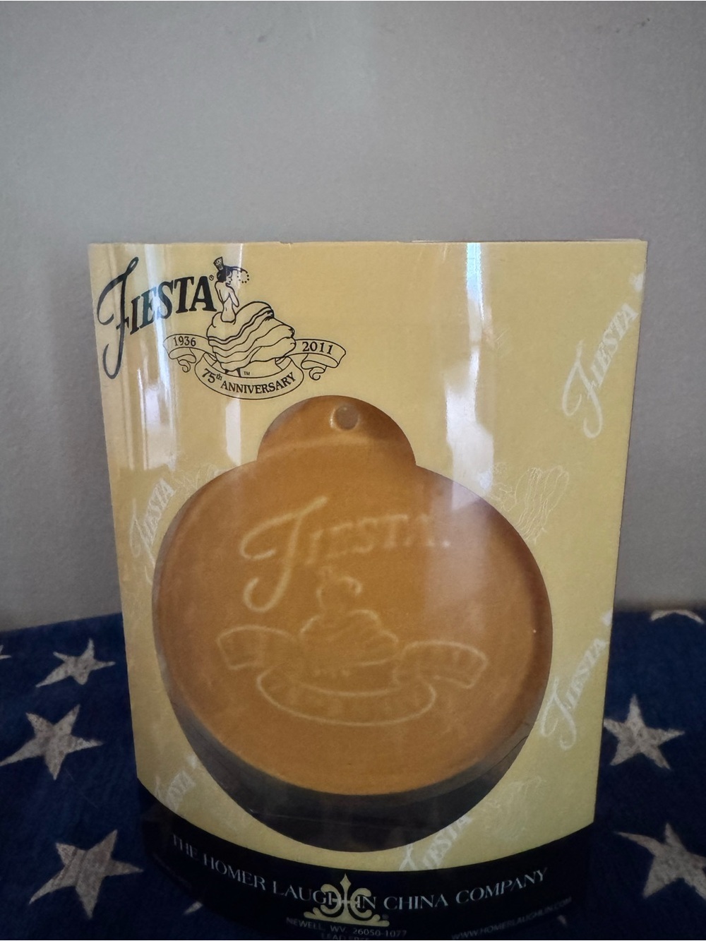 Fiesta Mustard Yellow Ceramic Ornament